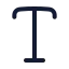 Text icon with stroke rounded style