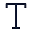 Text icon with stroke sharp style