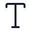 Text icon with stroke standard style
