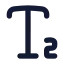 Textsubscript icon with solid rounded style