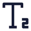 Textsubscript icon with solid sharp style