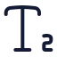 Textsubscript icon with stroke rounded style