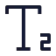 Textsubscript icon with stroke sharp style