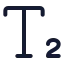 Textsubscript icon with stroke standard style