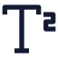 Textsuperscript icon with solid sharp style