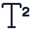 Textsuperscript icon with stroke standard style