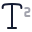 Textsuperscript icon with twotone rounded style