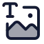 Texttoimage icon with duotone standard style
