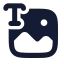 Texttoimage icon with solid rounded style