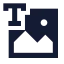 Texttoimage icon with solid sharp style