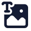 Texttoimage icon with solid standard style