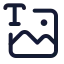 Texttoimage icon with stroke standard style