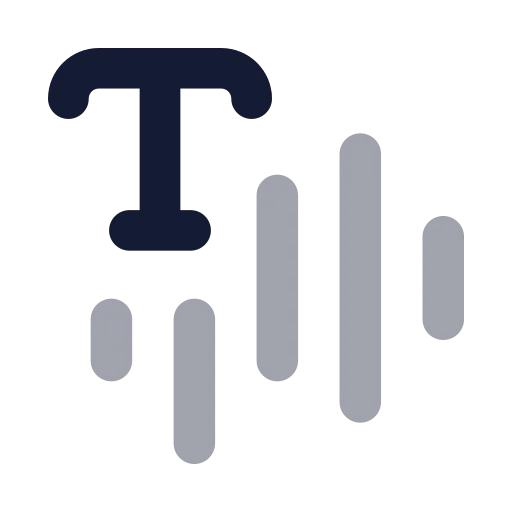 Text To Speach Icon in Bulk Rounded style