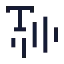 Texttospeach icon with stroke sharp style