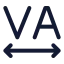 Texttracking icon with stroke standard style