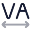 Texttracking icon with twotone rounded style