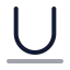 Textunderline icon with twotone rounded style