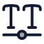 Textvariablefront icon with duotone rounded style