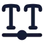 Textvariablefront icon with solid rounded style