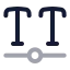 Textvariablefront icon with twotone rounded style