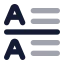 Textverticalalignment icon with bulk rounded style