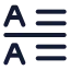 Textverticalalignment icon with duotone standard style