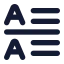 Textverticalalignment icon with solid rounded style