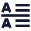 Textverticalalignment icon with solid sharp style