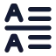 Textverticalalignment icon with solid standard style