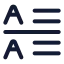 Textverticalalignment icon with stroke rounded style