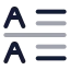 Textverticalalignment icon with twotone rounded style