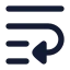 Textwrap icon with solid rounded style
