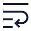 Textwrap icon with stroke sharp style