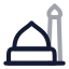 Theprophetsmosque icon with twotone rounded style