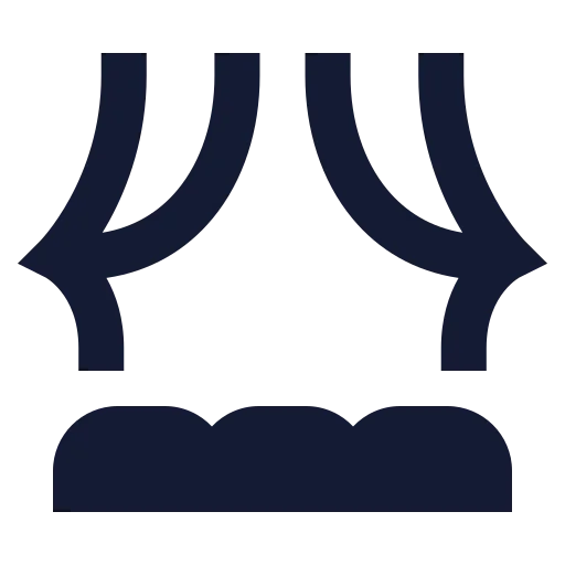Theater Icon in Solid Sharp style