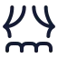 Theater icon with stroke rounded style