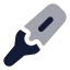 Thermometer icon with bulk rounded style