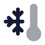 Thermometercold icon with bulk rounded style