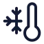 Thermometercold icon with stroke standard style