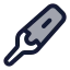 Thermometer icon with duotone standard style