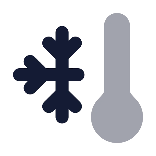 Thermometer Snowflake Icon in Bulk Rounded style