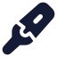 Thermometer icon with solid standard style