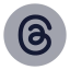 Threadsellipse icon with bulk rounded style