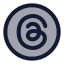 Threadsellipse icon with duotone standard style