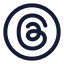 Threadsellipse icon with stroke rounded style