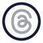 Threadsellipse icon with twotone rounded style