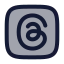 Threadsrectangle icon with duotone rounded style