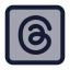 Threadsrectangle icon with duotone standard style