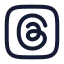 Threadsrectangle icon with stroke rounded style