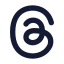 Threads icon with solid rounded style